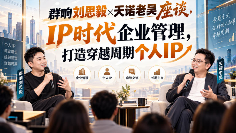 群响刘思毅×天诺老吴座谈，IP时代企业管理，打造穿越周期个人IP-网创之家