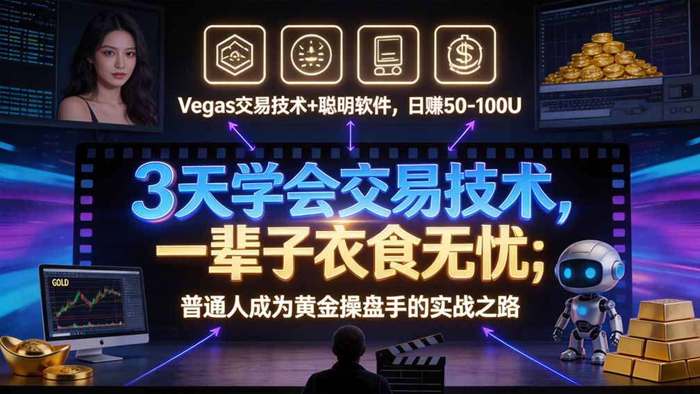 “顺势而为交易系统”3天学会交易技术，聪明软件辅助，小白也能看懂趋势交易，日入30-100U,长期稳定-网创之家