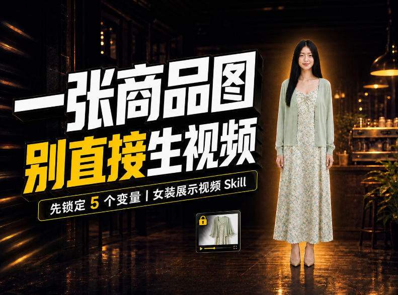 女装AI视频总翻车？问题不在提示词，女装展示视频Skill先锁定5个变量！-网创之家
