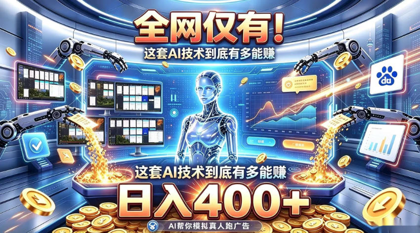 全网仅有！这套AI技术到底有多能賺，日入400+，无需人工干预，实现真正被动变现【揭秘】-网创之家