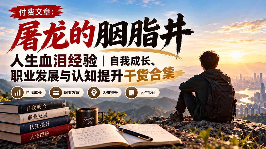 付费文章：屠龙的胭脂井人生血泪经验｜自我成长、职业发展与认知提升干货合集-网创之家
