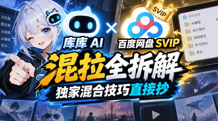 库库AI×百度网盘SVIP混拉全拆解，独家混合技巧直接抄-网创之家