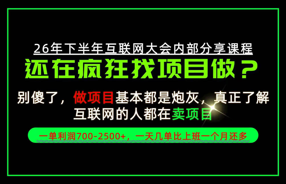 请不要再疯狂的找项目了！卖项目一单700-2.5k+不香吗？当天上手，当天变现！【揭秘】-网创之家