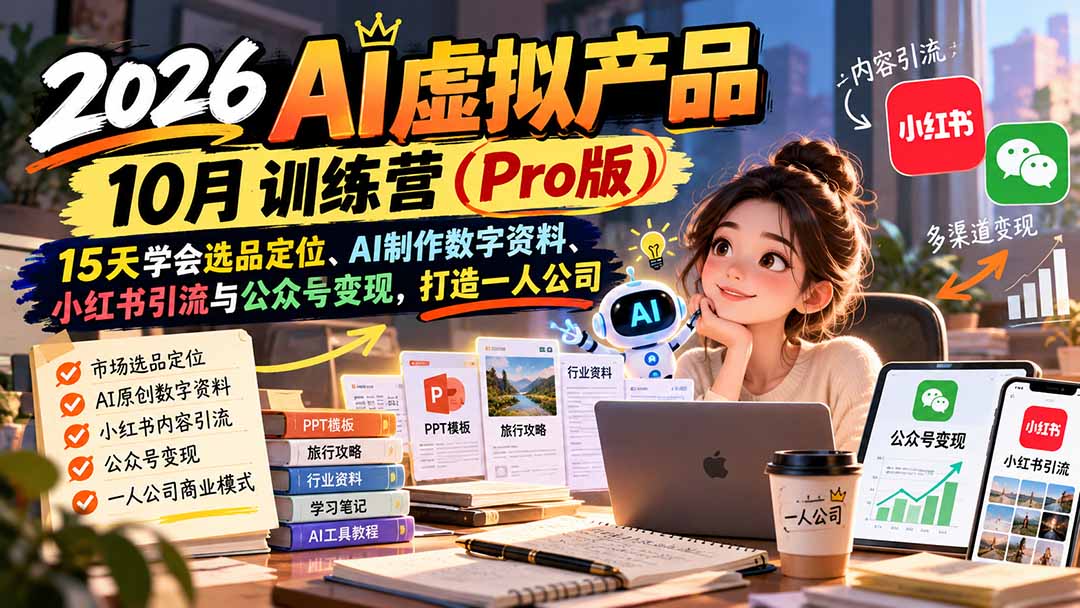 2026AI虚拟产品10月训练营(Pro版-网创之家