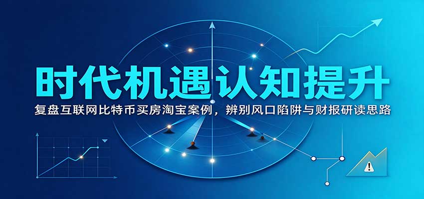 时代机遇认知提升：复盘互联网比特币买房淘宝案例，辨别风口陷阱与财报研读思路-网创之家
