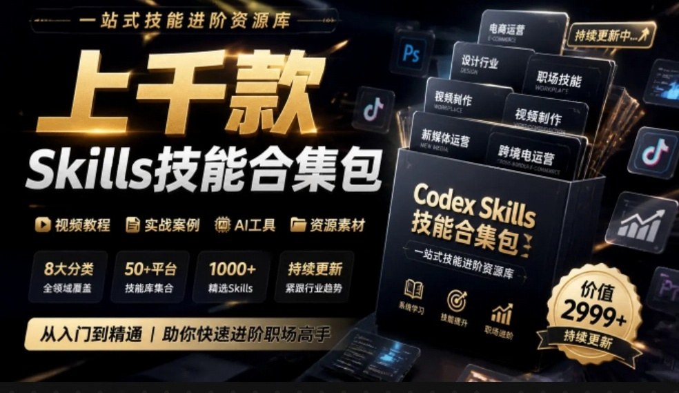 真值得收藏了，这次！上千款AI Skills技能直接被人打包好了，给AI工具备下了一整间技能商店-网创之家