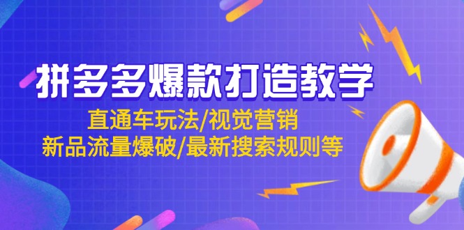 拼多多爆款打造教学：直通车玩法/视觉营销/新品流量爆破/最新搜索规则等-网创之家