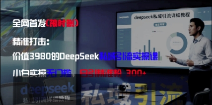 精准打击：价值3980的DeepSeek私域引流实操课，小白实操无门槛，日引精准粉300+-网创之家