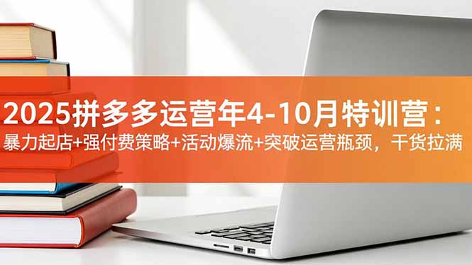 2025拼多多运营年4-10月特训营：暴力起店+强付费策略+活动爆流+突破运营瓶颈，干货拉满-网创之家