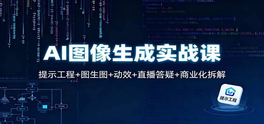 AI图像生成实战课：提示工程+图生图+动效+直播答疑+商业化拆解-网创之家