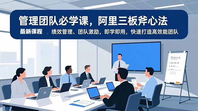 管理团队必学课，阿里三板斧心法、绩效管理、团队激励，即学即用，快速打造高效能团队-网创之家