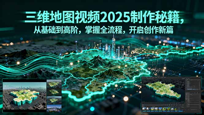 三维地图视频2025制作秘籍，从基础到高阶，掌握全流程，开启创作新篇-网创之家