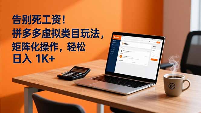 告别死工资！拼多多虚拟类目玩法，矩阵化操作，轻松日入 1K+-网创之家