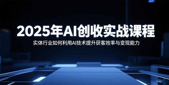 2025年AI创收实战课程：实体行业如何利用AI技术提升获客效率与变现能力-网创之家