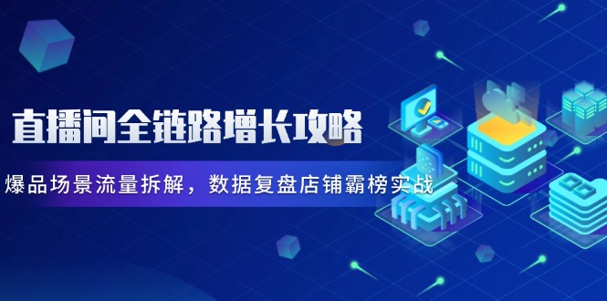 直播间全链路增长攻略，爆品场景流量拆解，数据复盘店铺霸榜实战-网创之家