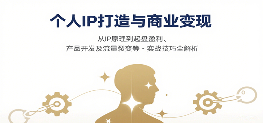 个人IP打造与商业变现，从IP原理到起盘盈利、产品开发及流量裂变等实战技巧全解析-网创之家