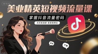 美业精英短视频流量课，掌握抖音流量密码，天天有询单，条条有转化-网创之家