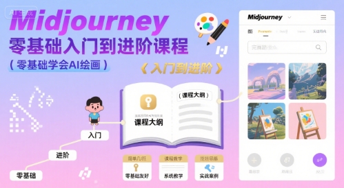 midjourney零基础入门到进阶课程，零基础学会AI绘画-网创之家