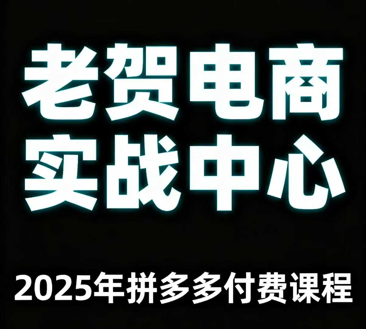 老贺电商2025年拼多多付费课程，用通俗易懂的方法告诉你多多怎么玩-网创之家