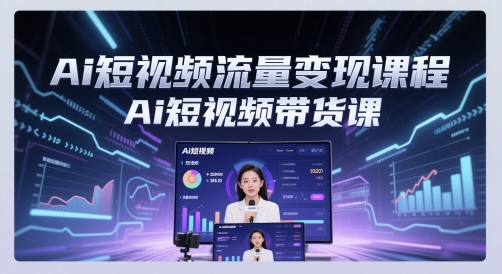 Ai短视频流量变现课程，Ai短视频带货课-网创之家