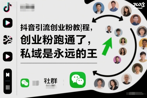 抖音引流创业粉教程，创业粉终于跑通了，私域是永远的王-网创之家