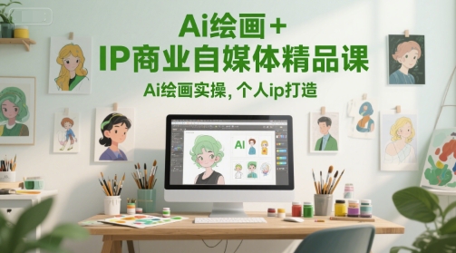Ai绘画+IP商业自媒体精品课，Ai绘画实操，个人ip打造-网创之家