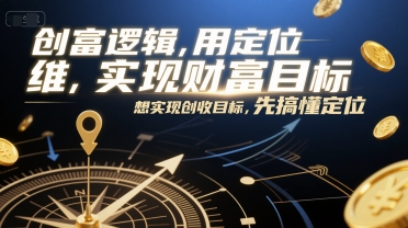 创富逻辑，用定位思维实现财富目标，想实现创收目标，先搞懂定位-网创之家