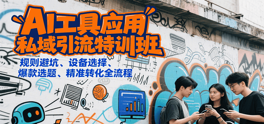 AI工具应用私域引流特训班，规则避坑、设备选择、爆款选题、精准转化全流程-网创之家