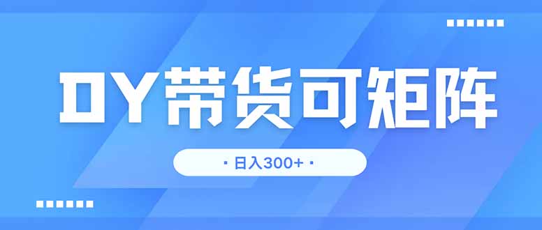 DY带货，日入300＋矩阵无上限-网创之家