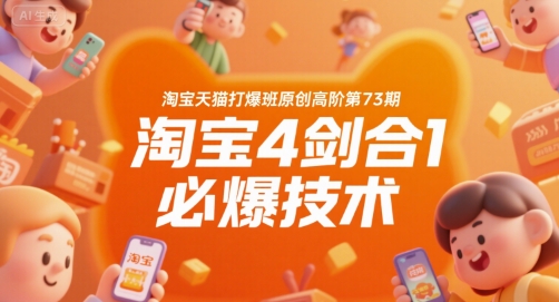 淘宝天猫打爆班原创高阶第73期，淘宝4剑合1必爆技术-网创之家
