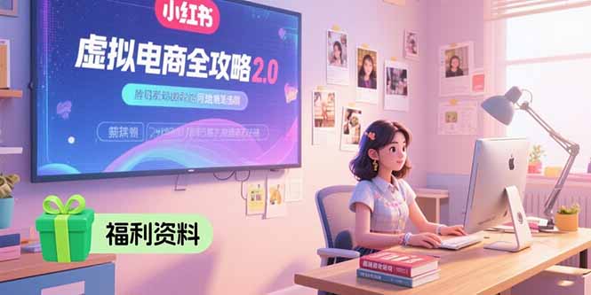 虚拟电商全攻略2.0,开店选品实操流程,账号定位、货源发布、笔记发布技巧-网创之家