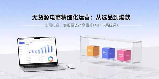 无货源电商精细化运营：从选品到爆款，实现轻资产高回报(40+节系统课-网创之家