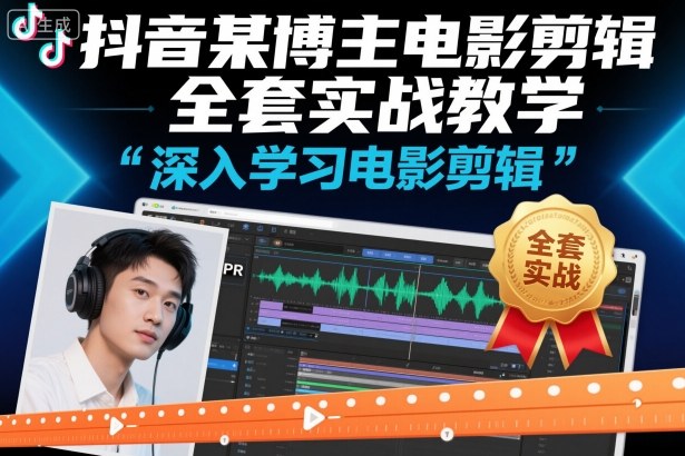 抖音某博主电影剪辑全套实战教学，深入学习电影剪辑-网创之家