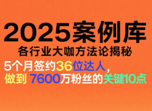 2025案例库，收录各行业大咖的方法论，各行业大咖方法论揭秘-网创之家