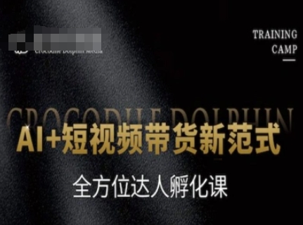AI+短视频带货新范式，全方位达人孵化课-网创之家
