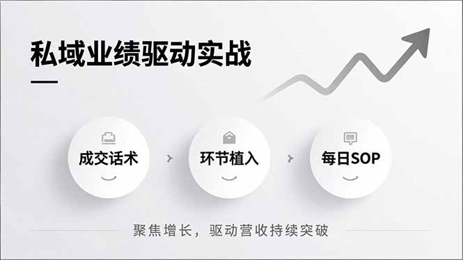 私域业绩驱动实战，成交话术、环节植入、每日SOP，聚焦增长，驱动营收持续突破-网创之家