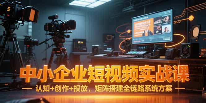 中小企业短视频实战课，认知+创作+投放，矩阵搭建全链路系统方案-网创之家