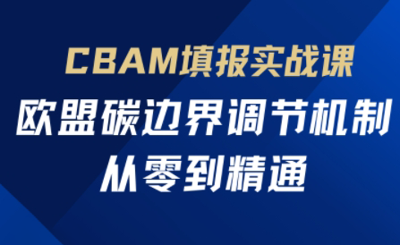 欧盟CBAM填报实战从零到精通-网创之家