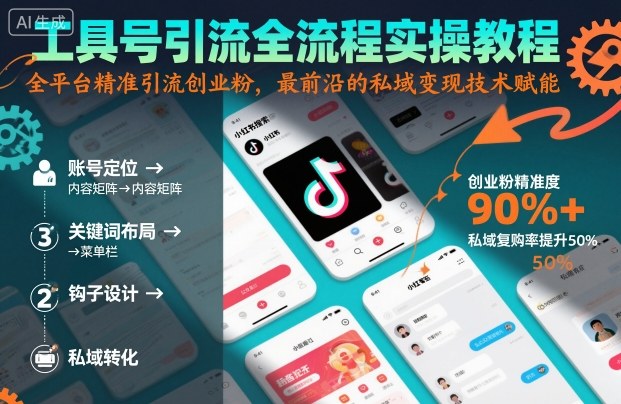 工具号引流全流程保姆级实操教程，全平台精准引流创业粉，最前沿的私域变现技术赋能-网创之家