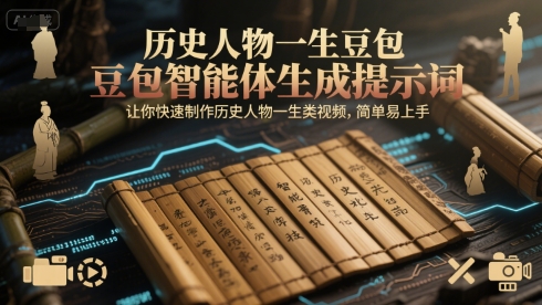 历史人物一生豆包智能体生成提示词，让你快速制作历史人物一生类视频，简单易上手-网创之家