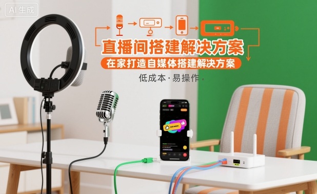 直播间搭建解决方案，在家打造自媒体搭建解决方案-网创之家