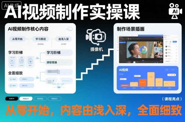 AI视频制作实操课，从零开始，内容由浅入深，全面细致-网创之家