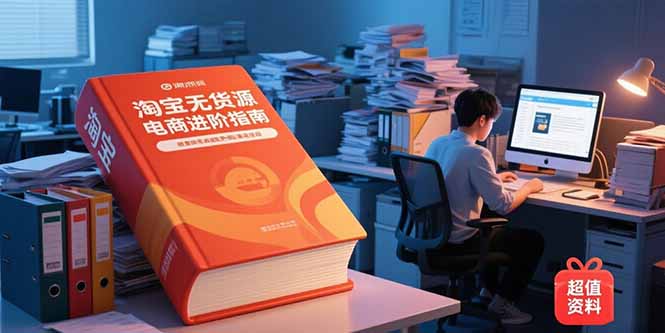淘宝无货源电商进阶指南,包含新人课、进阶课,配套资料,蓝海选品等-网创之家