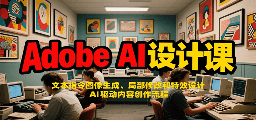Adobe AI设计课：文本指令图像生成、局部修改和特效设计，AI驱动内容创作流程-网创之家