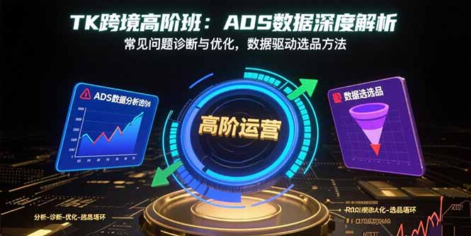 TK跨境高阶班：ADS数据深度解析，常见问题诊断与优化，数据驱动选品方法-网创之家