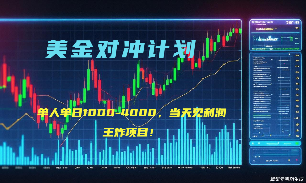 2025年最暴力项目“美金先登计划”最新最强对冲战法，每日实际收益1K-4K-网创之家