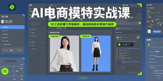AI电商模特实战课，SD工具部署与界面解析，基础换装换背景操作指南-网创之家