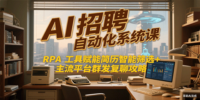 AI招聘自动化系统课，RPA工具赋能简历智能筛选+主流平台群发复聊全攻略-网创之家