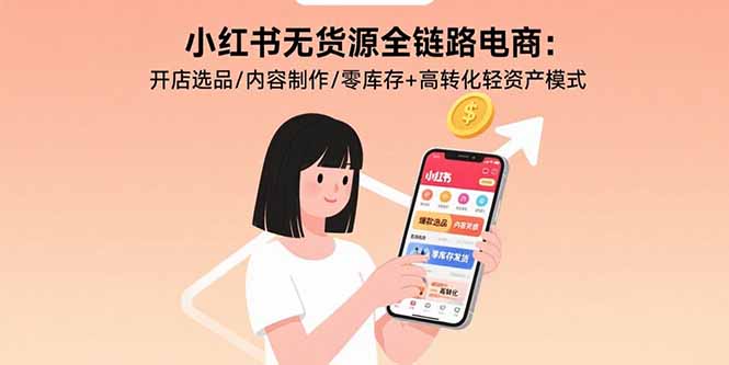 小红书无货源全链路电商：开店选品/内容制作/零库存+高转化轻资产模式-网创之家