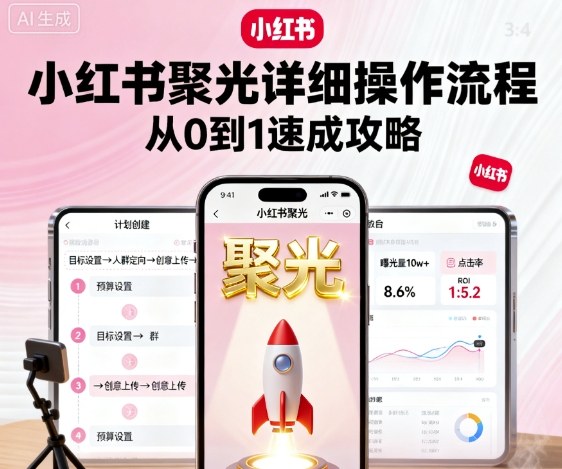 小红书聚光详细操作流程，小红书聚光从0到1速成攻略-网创之家